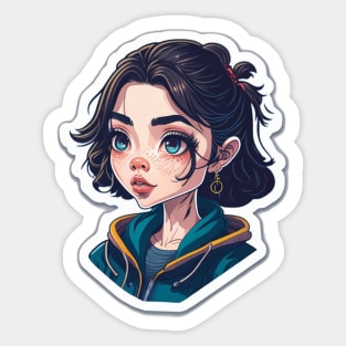 cute adorable pretty lovely girl Sticker